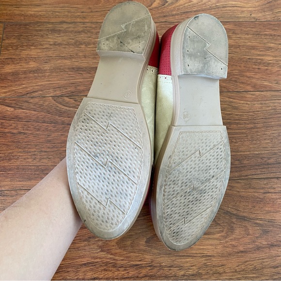 Vintage Classical Leather Oxford Inspired Flat Slip On Shoes Size 39 - Picture 8 of 12